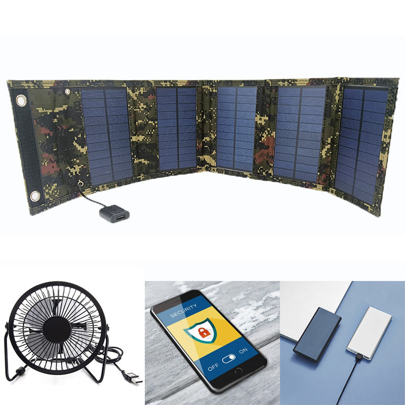 15W Portable Outdoor Solar Charger 5 Folding Solar Panels USB Phone Charging Power Bank 15W Portable Outdoor Solar Charger 5 Folding Solar Panels USB Phone Charging Power Bank